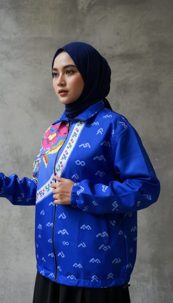 Jersey olahraga motif printing khas Bugis Soppeng desain warisan budaya