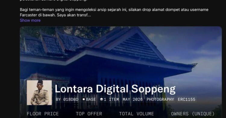 NFT H.A. Machmud (KDH Pertama Soppeng) resmi rilis di @base.